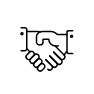 Icono choque de manos
